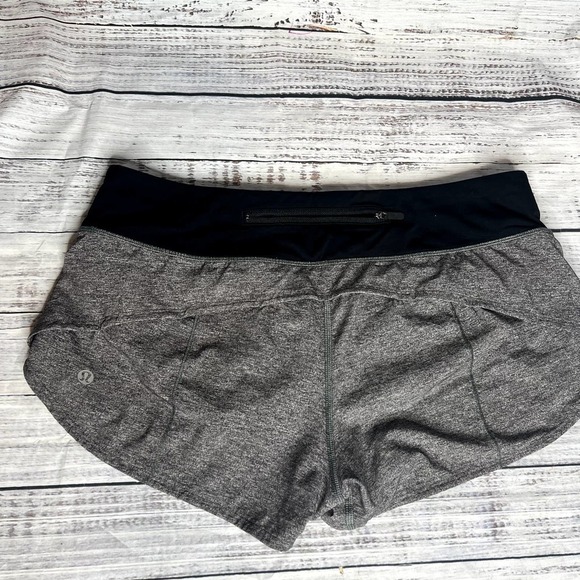 Lululemon Women Speed Up Short 2.5" (LW7AJSR) Heather Lux Black - Size 8 - Picture 6 of 7